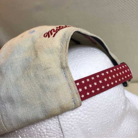 Chicago Bulls Hat Mitchell And Ness Adjustable Baseball Cap NBA Acid Wash Denim - Picture 2 of 13